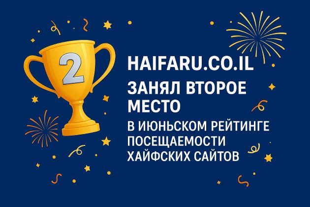 Июньский рейтинг СМИ Хайфы. Аудитория HaifaRu.co.il — почти пятая часть всех читателей новостей Хайфы