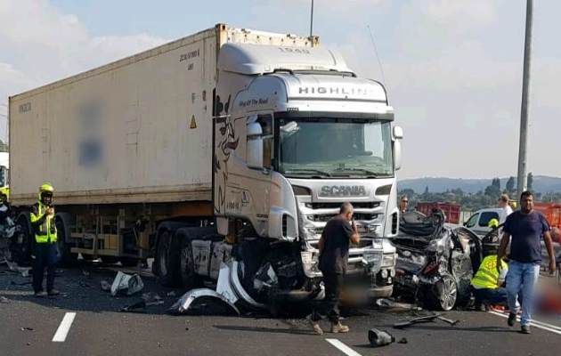 Тяжёлая авария на окраине Хайфы: 5 пострадавших, один в критическом состоянии