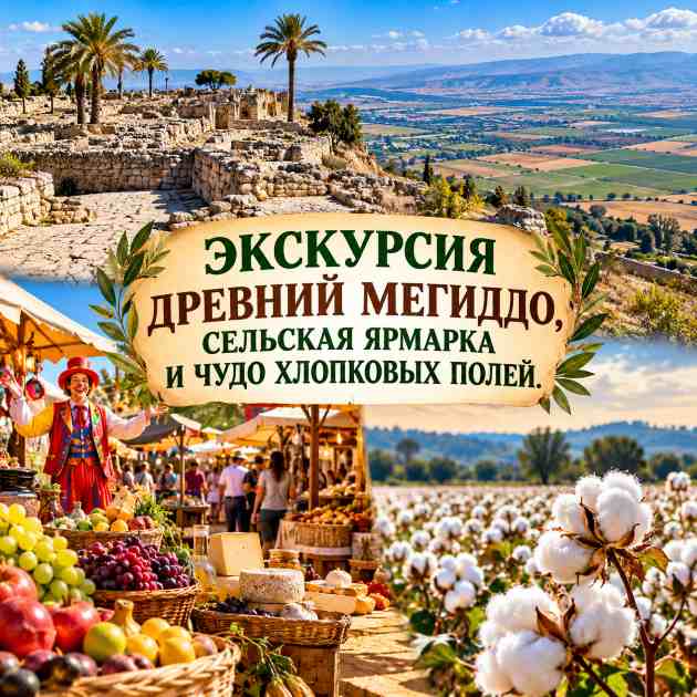 Приглашаем на экскурсию "Древний Меггидо, сельская ярмарка и чудо хлопковых полей