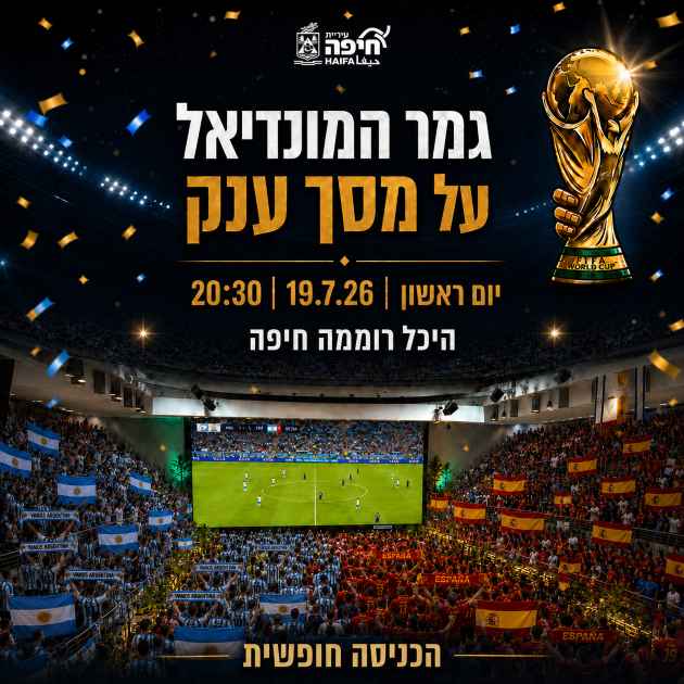 Финал чемпионата мира покажут на гигантском экране в Хайфе