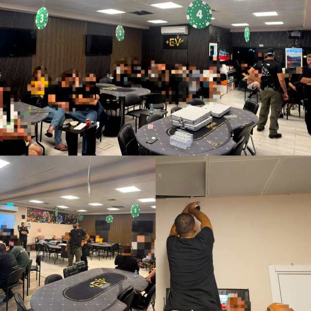Сюрприз? Более 100 игроков застали в подпольных казино в Хайфе