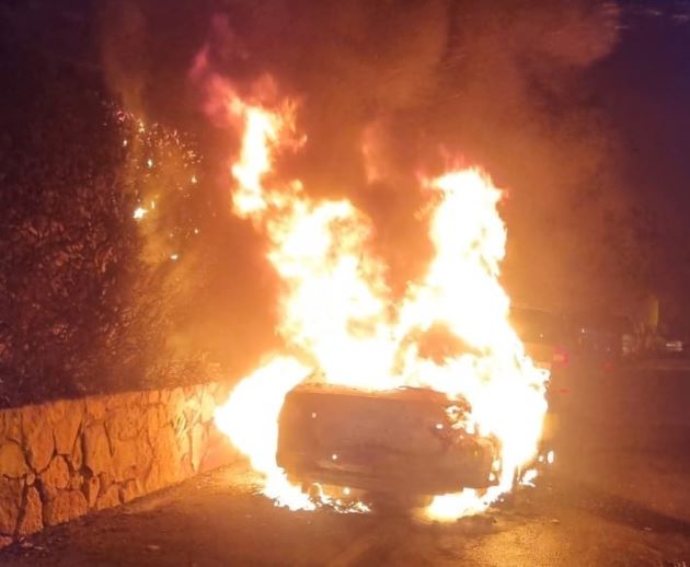 Ночью в Хайфе подожгли автомобиль